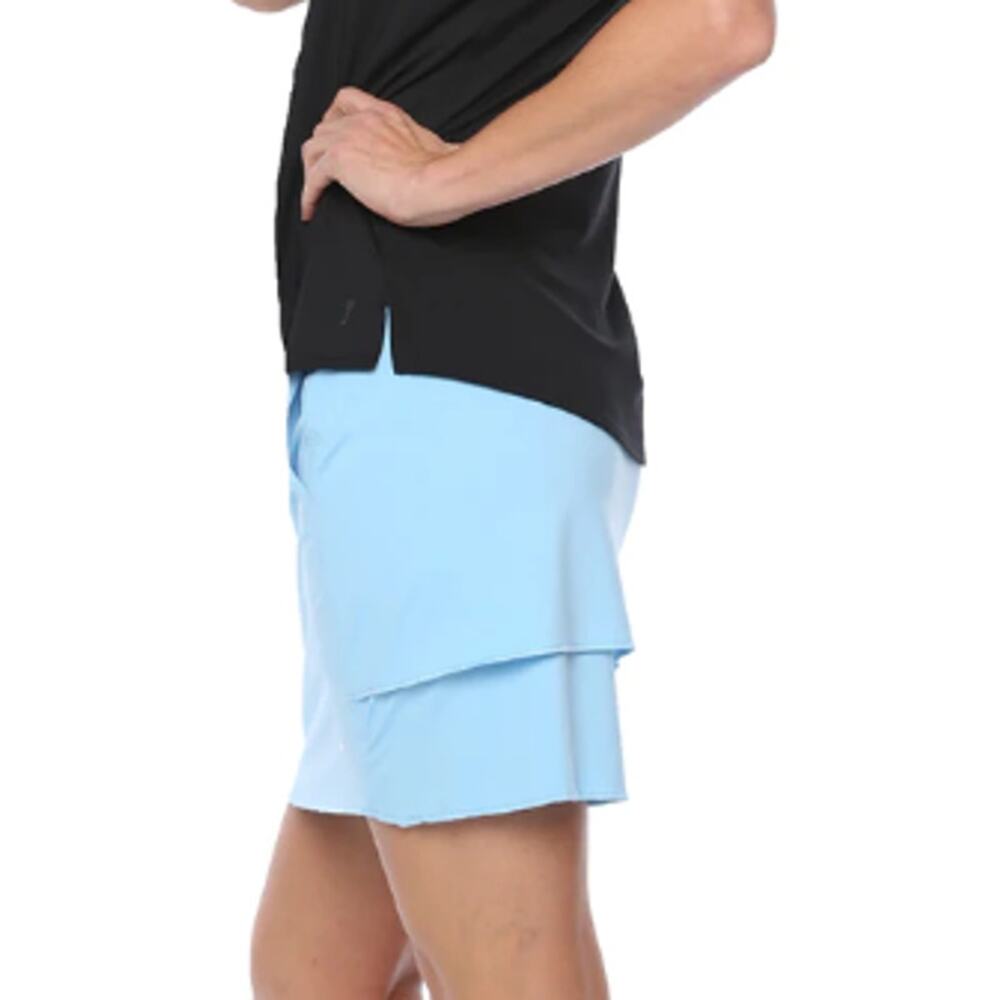 Belyn Key Baby Blue TIERED SKORT X-Large Sun Protection UPF 50 Tennis Golf NEW - Picture 2 of 13